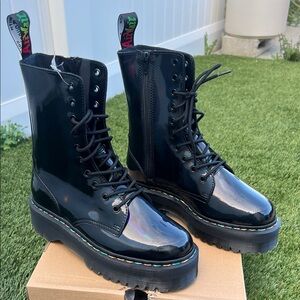 Dr. Martens Jadon Hi rainbow stitch boot. Size 8